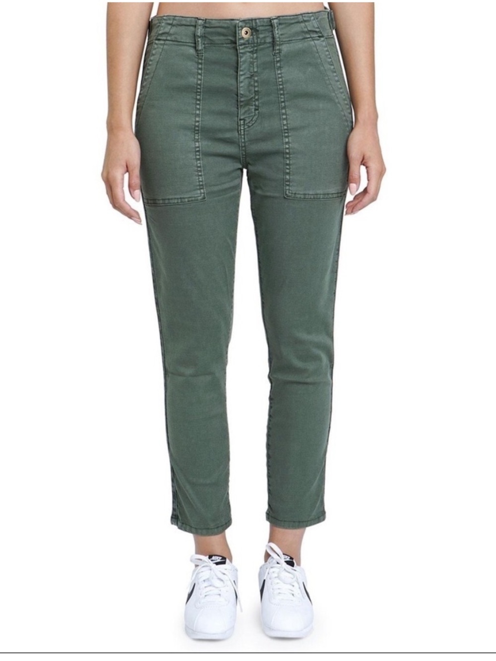 Pistola Mara Utility Pant Olive Green Mid Rise 30